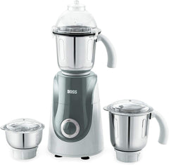 Boss Crown Wet & Dry Mixer Grinder Powerful 750W with 3 Stainless Steel Jars, 110V for USA