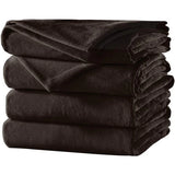 SUNBEAM MICROPLUSH HEATED THROW - WALNUT BROWN