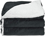 SUNBEAM MICROPLUSH SHERPA HEATED THROW - SLATE GRAY