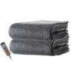 SUNBEAM VELVET HEATED THROW - SLATE GRAY