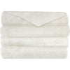 SUNBEAM VELVET HEATED THROW - CHAMPAGNE WHITE