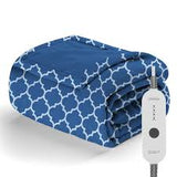 SUNBEAM NORDIC PREMIUM HEATED THROW - BLUE AND WHITE