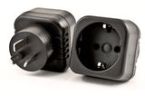 VP-21  Europe German Shucko Plug to Australia / New Zealand / China Grounded Plug