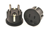 VP-11B USA Plug to German Schuko, Europe, Asia and Middle East Plug Adapter