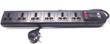 220/240 Volt universal power strip surge protector with 6-outlets