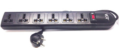 220/240 Volt universal power strip surge protector with 6-outlets