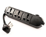 3 Universal Outlet Power Strip with Surge Protection for 110v to 220v