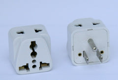 Two Outlet Universal Grounded plug adapter for USA & Canada
