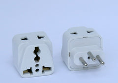 Two Outlet Grounded Plug Adapter for Switzerland 