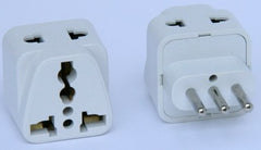 Two Outlet Universal Grounded plug adapter for Italy