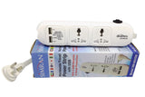 100v to 250v Universal Power Strip with Two outlets and 2 USB Ports