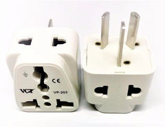 VP-203W Two Outlet Universal Plug Adapter for Australia, New Zealand and More CE & RoHS Compliant