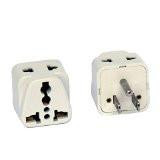 VP-206W Two Outlet Universal Grounded plug adapter for USA & Canada