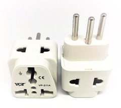 VP 211W Two Outlet Grounded Plug Adapter for Switzerland