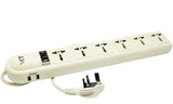 WPSUSB-UK Universal Power Strip 6-Outlet  220V / 250V  Power Strip Surge Protector with 2-USB Ports Wired with UK Plug